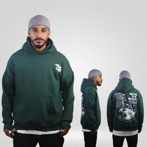 GREEN DRAGON HOODIE WITH PRINT